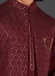 Sequins Work Nehru Jacket Suit